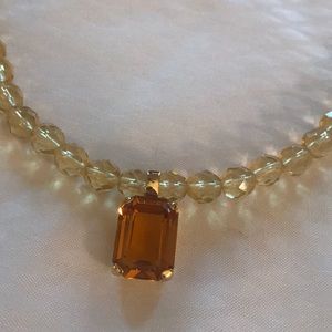 Stunning amber/gold statement necklace